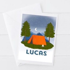 Personalized Summer Camp Stationery Set for Kids – Blank Notecards with Envelopes – Camp Letters Home – Custom Name – Set of 10