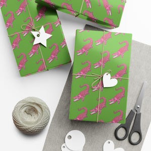 Colorful Alligator Gift Wrap Paper | Pink Alligator | Party Supplies | Holiday Gift Wrap | Unique Party Decor | Kid&#39;s Birthday