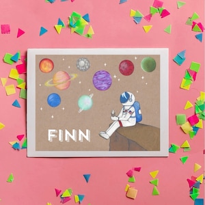 Astronaut Note Card Set: Personalized Stationery, Thank You Cards