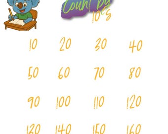 Printable Counting Chart | Skip Counting by 10 | Homeschool | Education