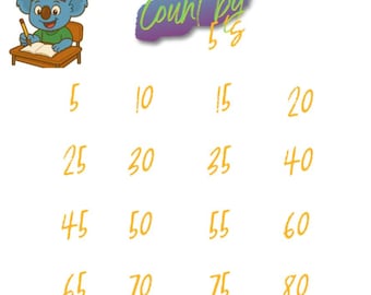 Printable Counting Chart | Skip Counting by 5 | Homeschool | Education