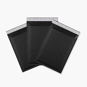 Black Kraft Paper Bubble Mailers - Plastic Bubble Lining, Padded Shipping Envelopes, Low Minimums