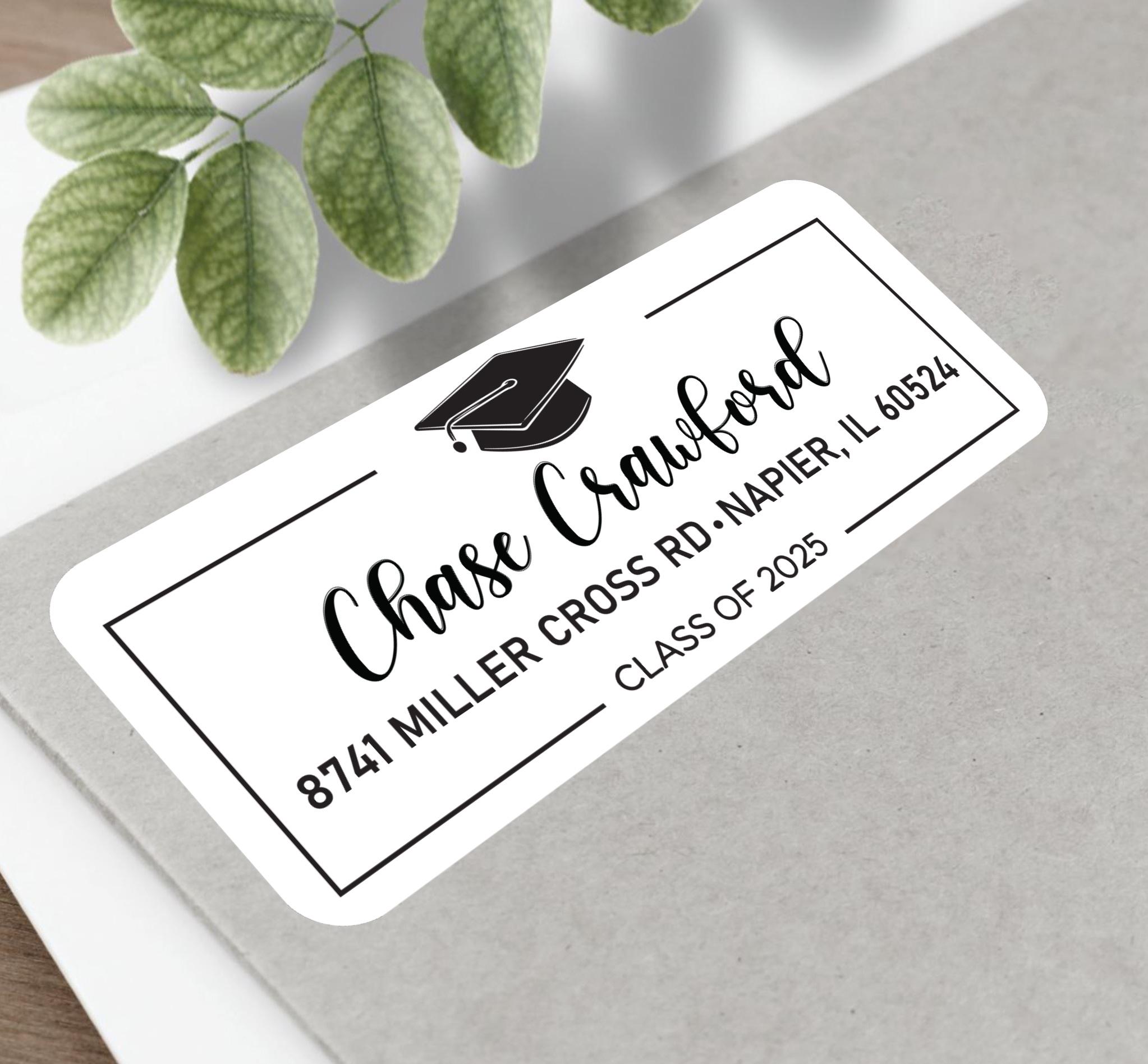 Graduation Address Labels | Personalized Class of 2025 Return Mailing ...