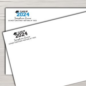 Graduation Labels, 2024 Graduation Address Labels, Return Address Stickers, Grad Invitation Address Stickers, Class of 24 Mailing Labels