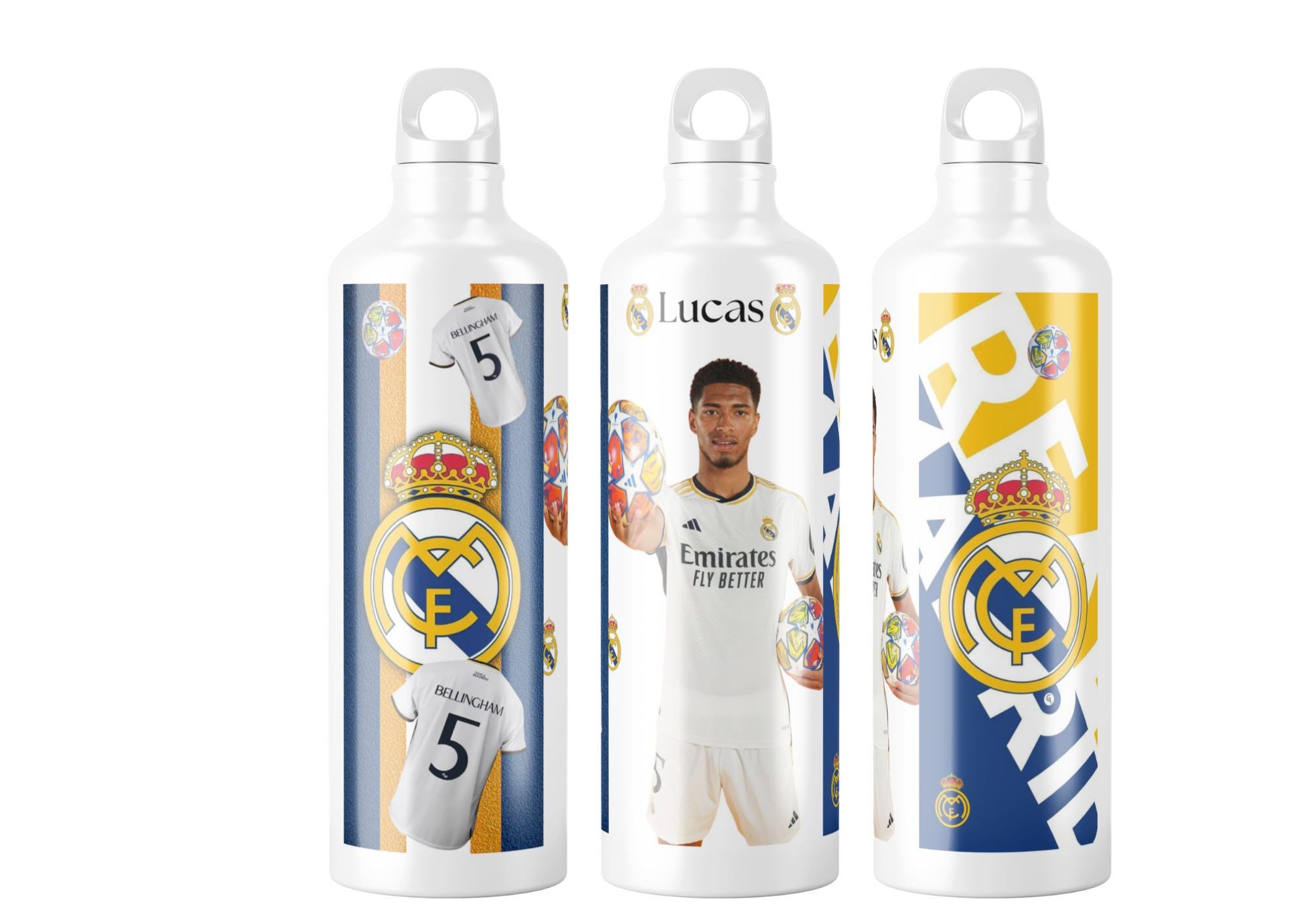 Real Madrid Water Bottle - Etsy