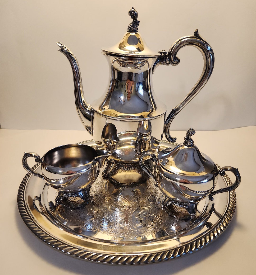 Vintage Wm A Rogers Silver-plated 5-piece Tea Set - Etsy
