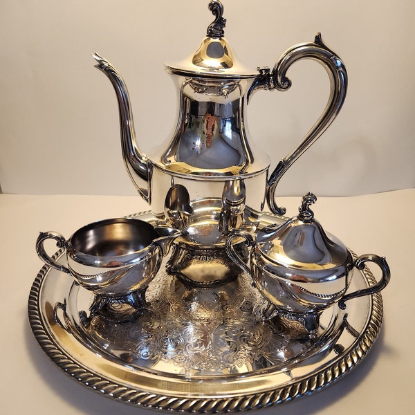 Vintage Wm A Rogers Silver-plated 5-piece  Tea Set
