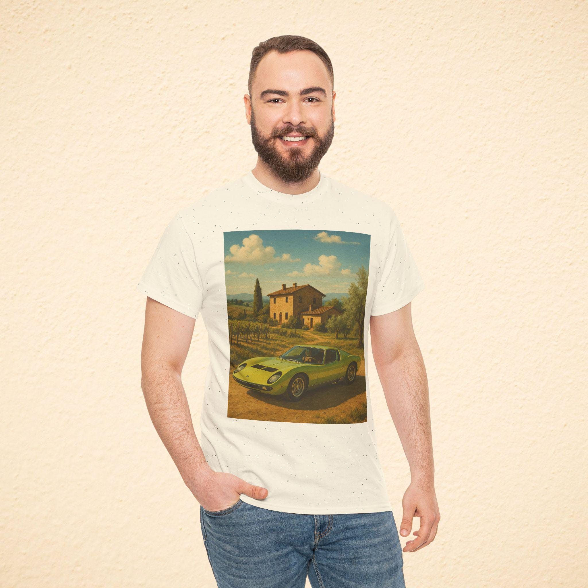 Lamborghini Miura T-Shirt | Gift for him | Gifts for grandpa | Gift for men | Car lover design | Unisex T-Shirt | Car motif