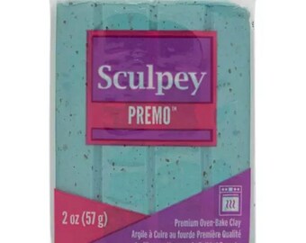 Pâte à modeler pour four Sculpey Premo 2 oz - Granit turquoise