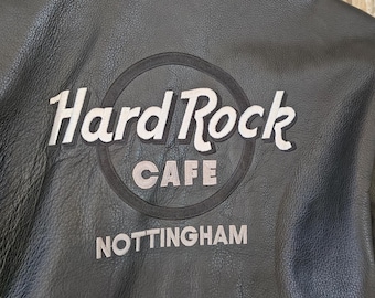 Vintage Hard Rock Cafe Nottingham Leather Jacket (Small)