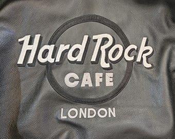 Vintage Hard Rock Cafe London Leather Jacket (Large)