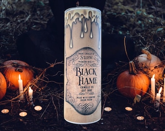 Black Flame Candle Tumbler – Hocus Pocus Inspired, Glow-in-the-Dark