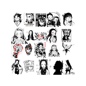 Anime vector, Anime Clipart, Anime stencil, Instant Download