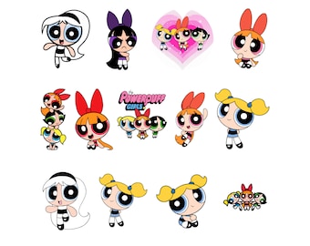 Power Puff Svg Bundle, Power Girls svg, Power Girls clipart, Girls Vector, Instand Download