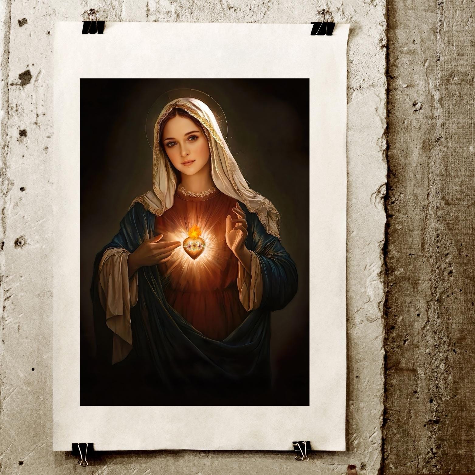 聖母マリアの汚れなき御心 キリスト教カトリック 美術 信仰のアート