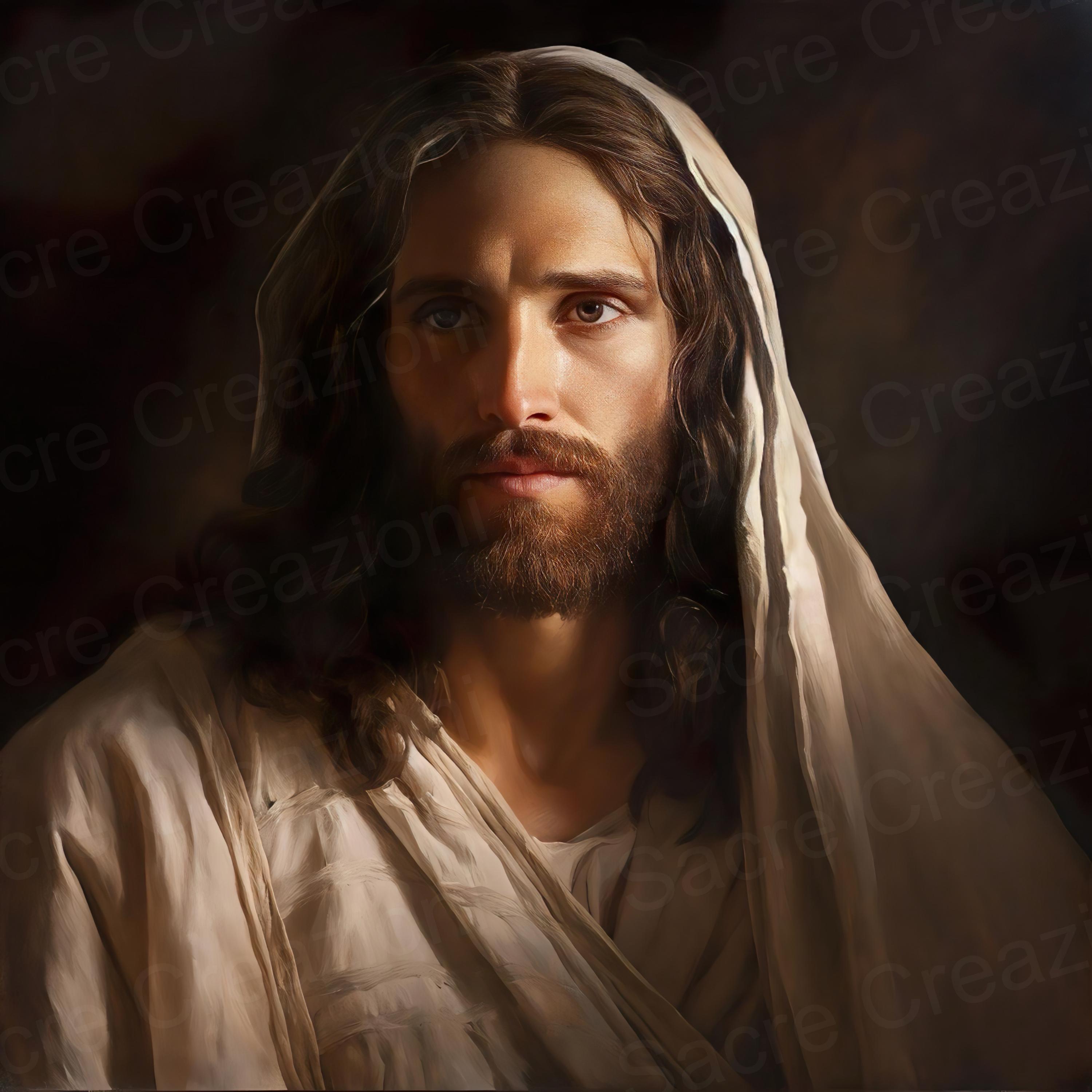 イエス・キリストの肖像画：ルネサンス様式のカトリック美術（デジタル