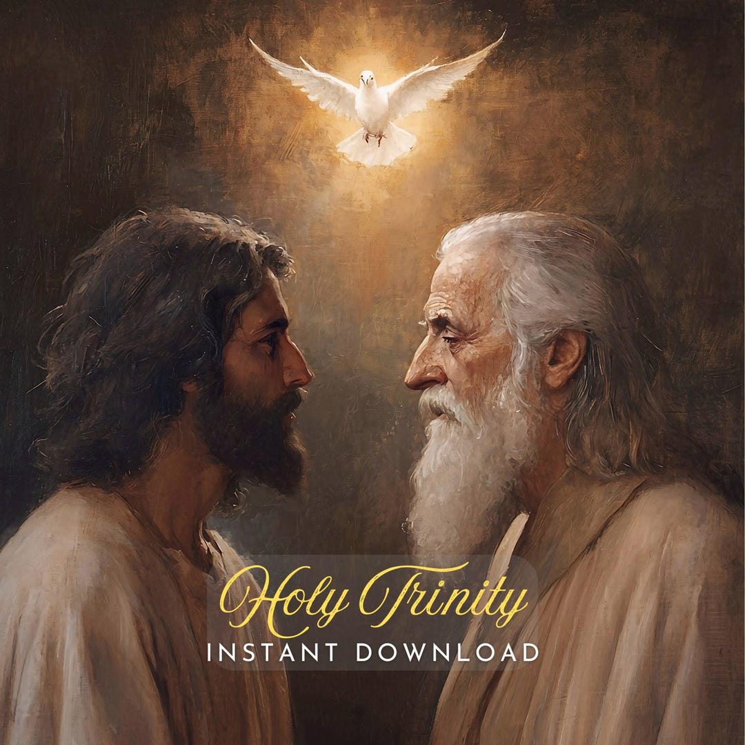 Holy Trinity Christian Catholic Wall Art Decor Devotional Artwork ...
