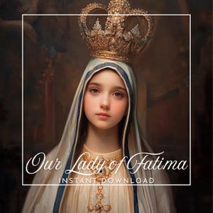 Onze-Lieve-Vrouw van Fatima Maagd Maria Moeder Gods christelijk-katholiek beeldende kunst Devotionele kunstwerken religie poster wijding cadeau Bijbel kerk