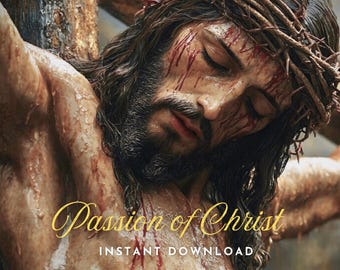 Lent Passion of Christ Jesus Christian Catholic Fine Art devotional artwork Church Inspired Bible Illustration Ordination gift son of God