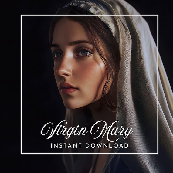 Virgin Mary Mother of God Christian Catholic Fine Art Devotional