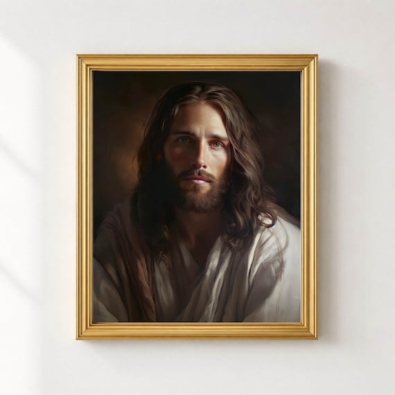 イエス・キリストの肖像画プリントアートキリスト教カトリック信仰