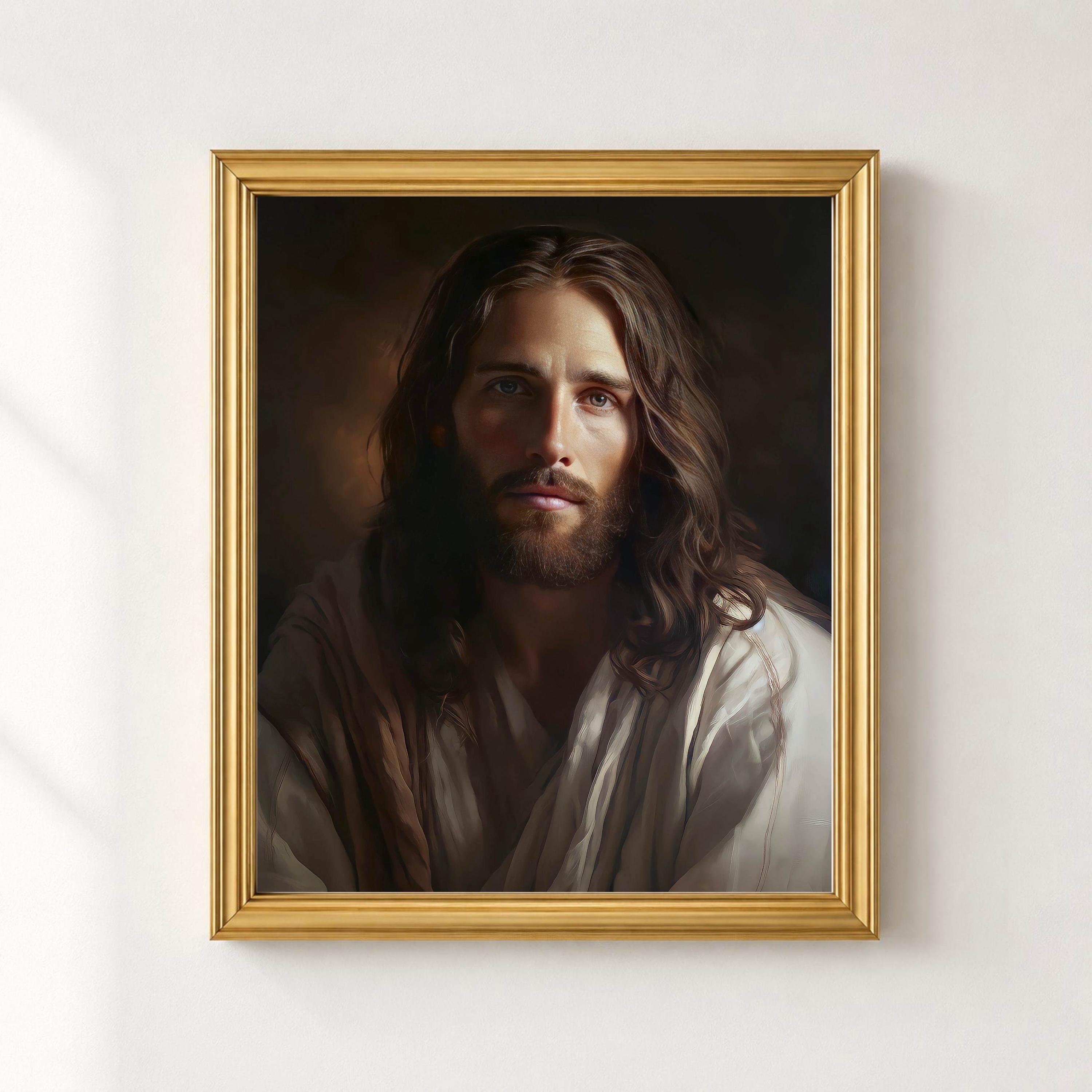 イエス・キリストの肖像画プリントアートキリスト教カトリック信仰