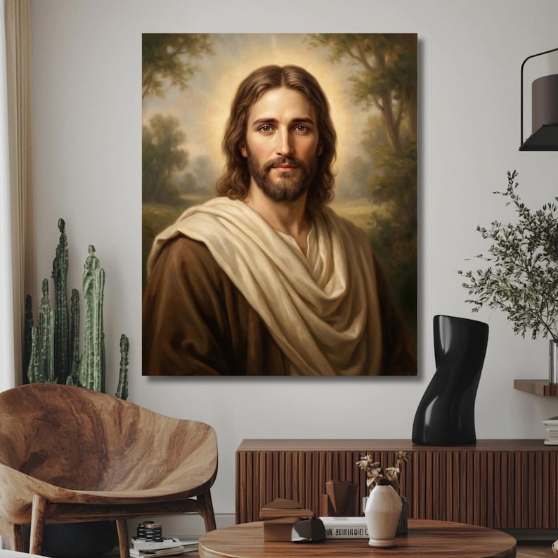 Jesus Christ Portrait Printable Art Decor Sacred Christian Catholic ...