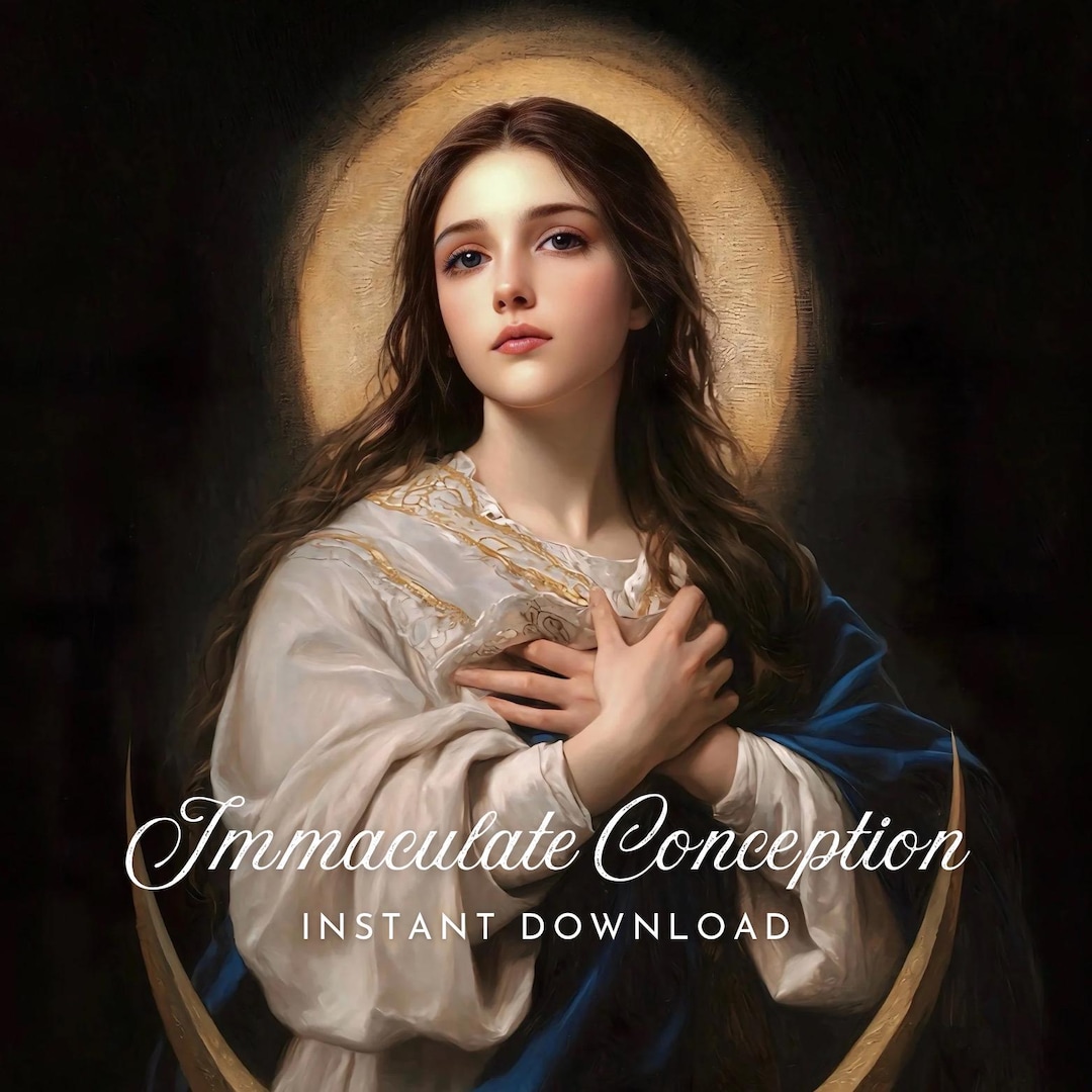 無原罪懐胎の聖母マリア キリスト教カトリックの美術 信仰のアート