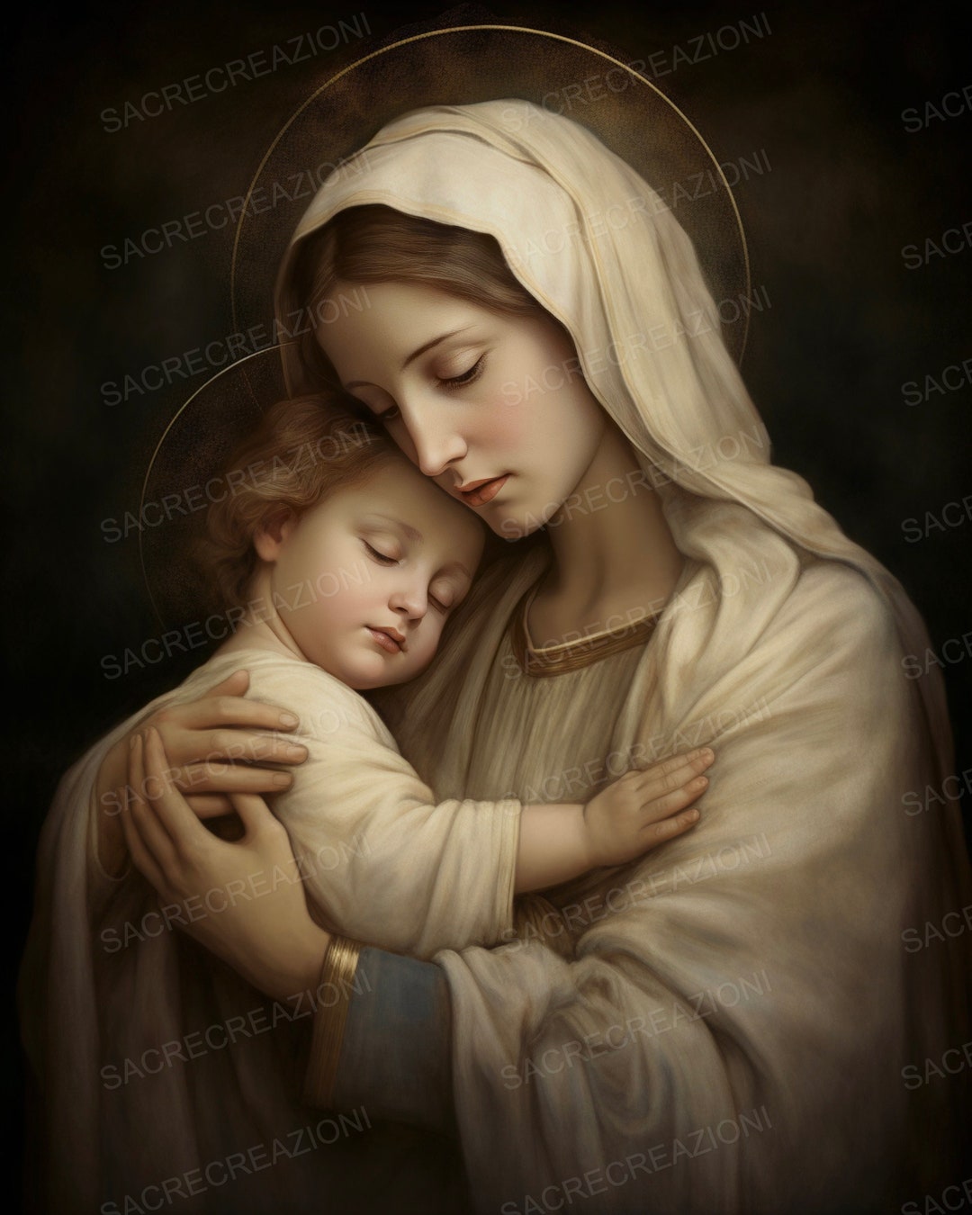 聖母マリア様　イタリア　壁掛け　置飾り物　マリア様　幼子イエス様　8点おまとめ Amazon.co.jp: GLOKAKA 聖母マリアとキリスト イエス ウォール