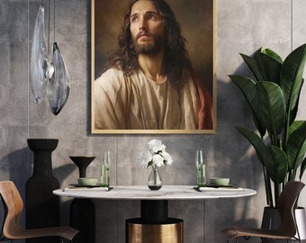 イエス・キリストのビンテージ肖像画、キリスト教カトリックの美術