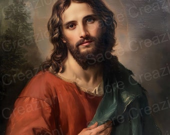 イエス・キリストの肖像画 照明付き ヴィンテージ イエス・キリストの肖像画 照明付き ヴィンテージ イエス・キリストの