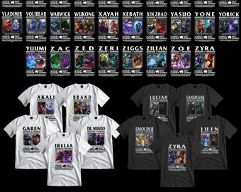 Design de t-shirt League of Legends 168 Design Champion