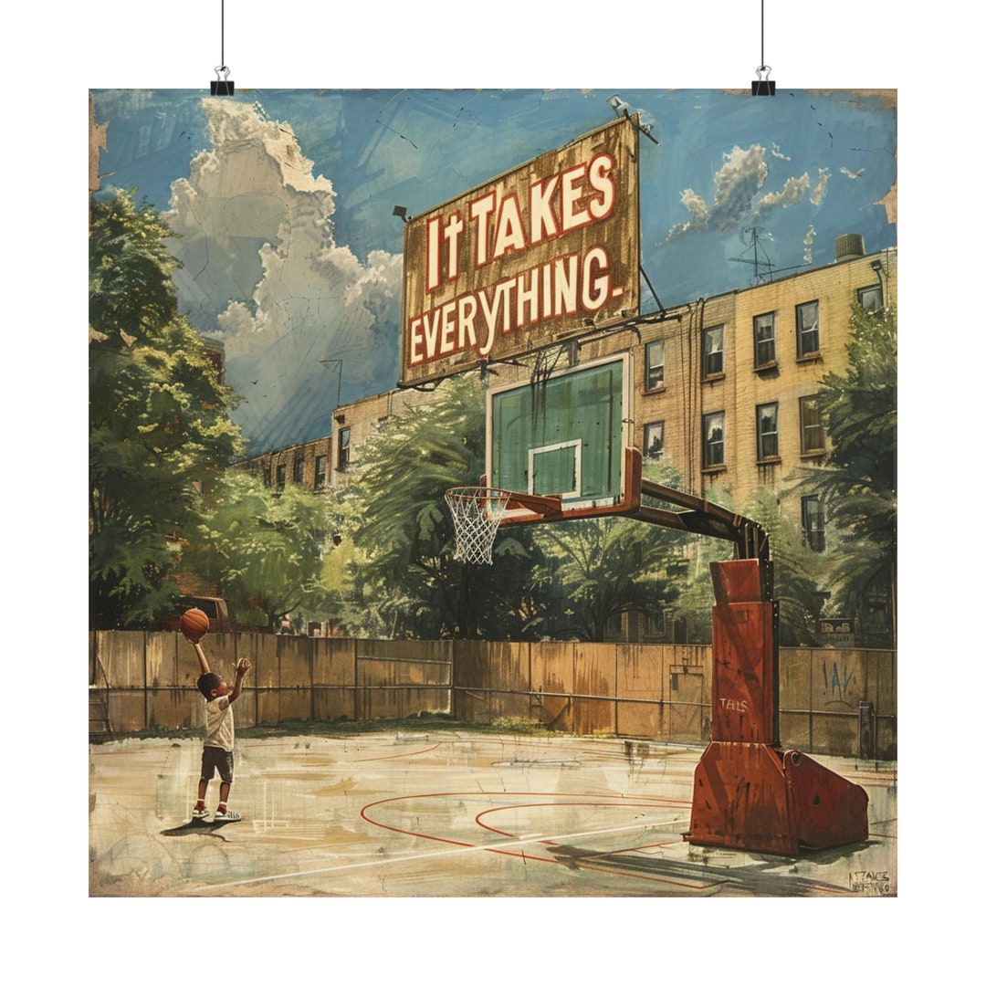 Basketball Poster - Etsy