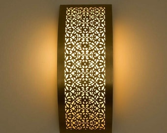 Moroccan Wall Lamp, Wall Light, Brass Wall Lamp, Wall Sconce Light.