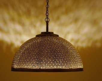 Hammered Dome Pendant Light Fixture, black Brass Dome oxide Light Fixtures Moroccan Ceiling Light, Pendant Light, Solid Brass Chandelier