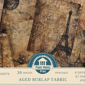 Alter Sackleinen Digitales Papier, Vintage Burlap Hintergrundbild, Scrapbooking, digitaler Download, alte Sackleinen Textur, Burlap Stoff Digitales Papier