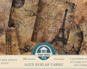 Papier numérique de toile de jute vieilli, image de fond de toile