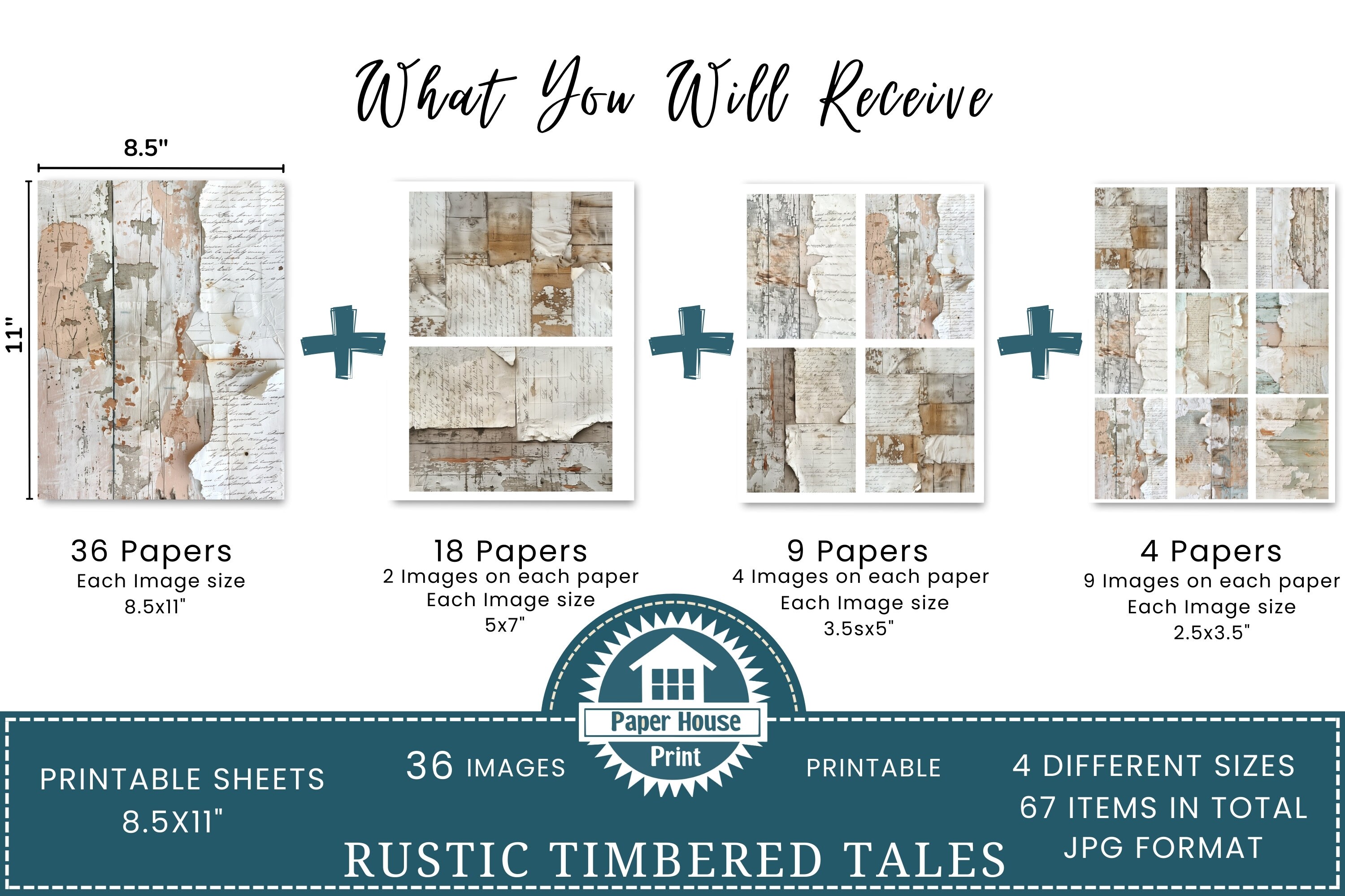 Rustic Notes Page Timbered Tales Junk Journal Pages, Tattered Notes Printable, Tattered ...