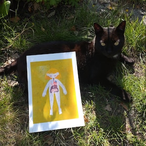 ragazza anatomica / Riso Prints / Risograph / A4 / 2 versioni