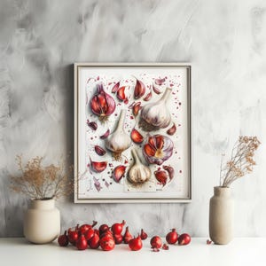 Botanical Anatomy Art Print • Garlic Illustration • Educational Digital Download