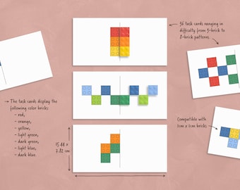 Brick Symmetry Task Cards | Printable First & Second Grade Math Centers | Tactile Math Resources | Interactive STEM Activity