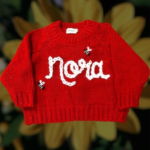 Personalized hand embroidered sweater