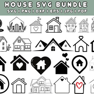 Può includere: Un set di 20 file di taglio SVG di case in bianco e nero. I design delle case includono una varietà di stili, come tradizionale, moderno e minimalista. I file SVG possono essere utilizzati per creare una varietà di progetti, come decorazioni per la casa, biglietti d'auguri e inviti.