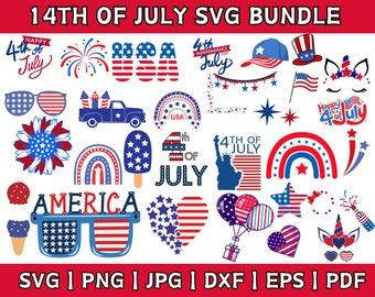 4th of July SVG Bundle: Patriotic USA Designs (Digital Download)