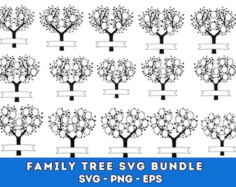 Family Tree SVG Bundle: Tree of Life Clipart (Digital Download)