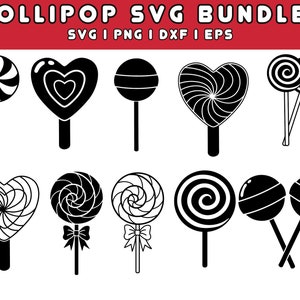 Candy Svg Bundle, Candy Party Svg, Candy Svg, Lollipop Svg, Sweets Svg, Candy Cane Svg, Lollipop Cut File, Instant Download