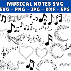 MUSIC NOTES SVG, Music Notes Bundle Svg, Music Notes Clipart , Music Notes Cut Files For Cricut , Music Notes Vector