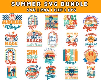 Sommer SVG | Strand SVG | Retro Sommer SVG | Sommer Clipart | Sommer Zitate SVG | Sommer-T-Shirt | Kommerzielle Nutzung | Boho Hippie Schmuck | Cricut