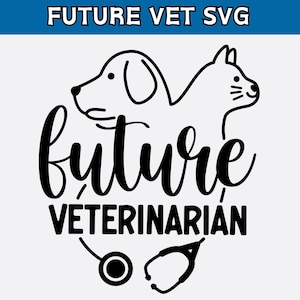Future veterinarian SVG Bundle, Animal Doctor Svg, Vet School Png Clipart, Animals Svg, Paw Medical Svg Files for Cricut