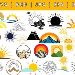 Sunrise SVG | Sun Svg for Cricut | Sunrise Clipart | Sunrise Cut File | Sun Svg Bundle | Sunset SVG | Sunrise |Sunset Silhouette |Sun Vector